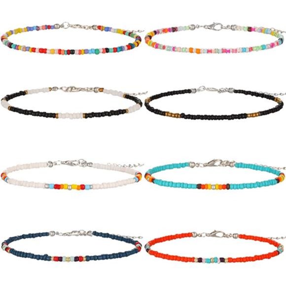 Colorful Boho Anklets Set for Women & Girls - Picture 3 of 5